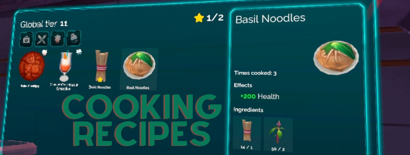 Cooking recipes