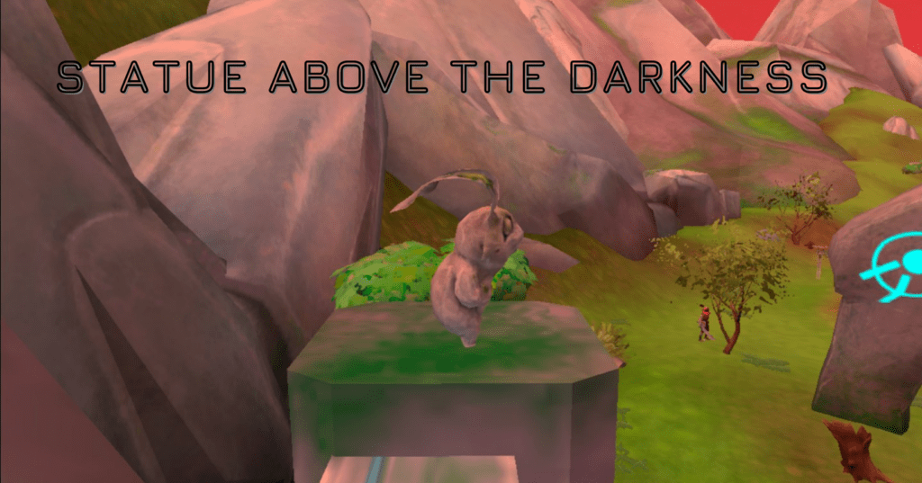 Statue above the darkness