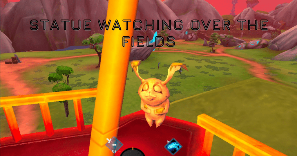 Statue watching over the fields